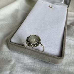 Anel pedra natural pedra da lua