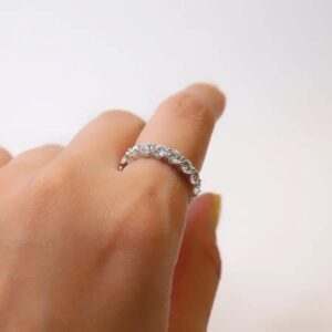 Anel aliança Moissanite