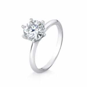 Anel solitário Moissanite